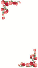 Fototapeta premium strawberries frame, Stock footage , illustrator, Blurred, depth of field, defocus object
