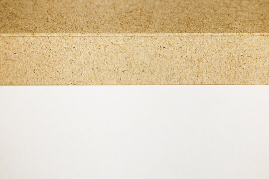 Close up shot of the front of a white card stock envelope