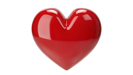 Fototapeta premium Isolated shiny red heart shape a classic three-dimensional symbol of love and passion