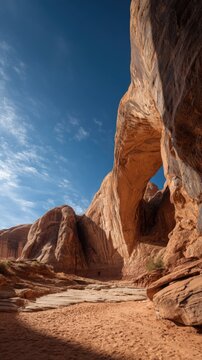 Desert's stunning natural arch formation