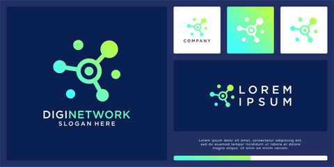 Digital network logo design abstract template © cre_ART_ive