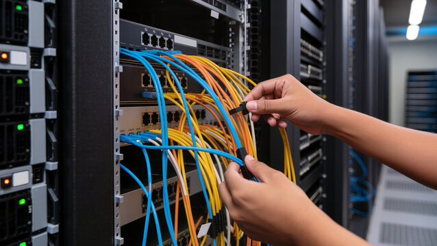 Structured cabling in server room