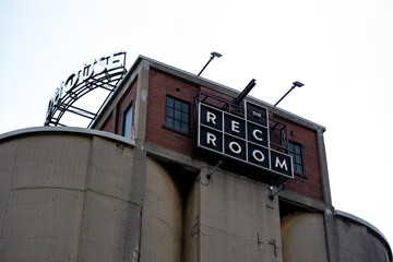 Obraz premium View of The Rec Room building at Roundhouse Park. Toronto, Canada - June 25, 2026.