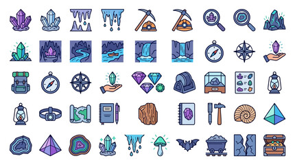 Geology and Mining Icon Set © widyas