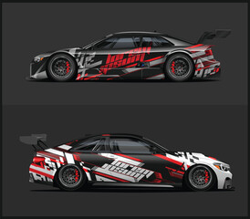 Fototapeta premium Dynamic Racing Vehicle Wrap Design