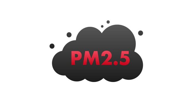 Air quality index PM2.5 dust pollution animation