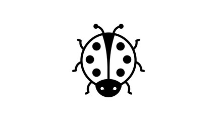 Black ladybug insect with spots. © L. S A N Z