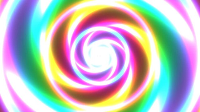 Colorful spiral pattern with bright light and vibrant hues