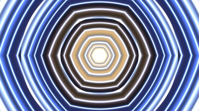 Light patterns create a swirling effect in a geometric design