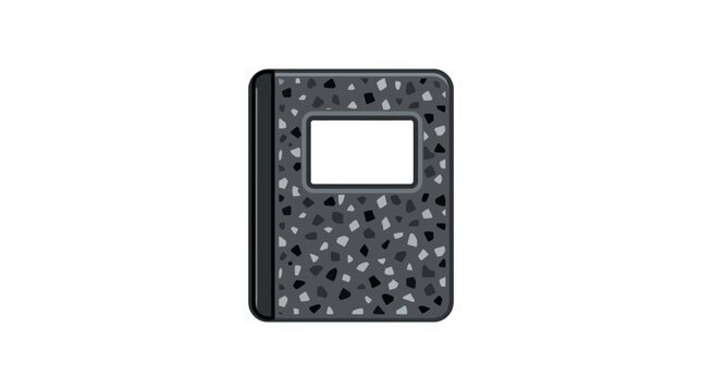 Classic Composition Notebook Vector Illustration