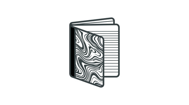 Open Composition Notebook Vector Illustration
