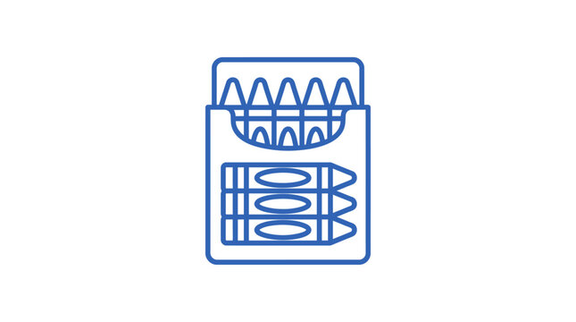 Crayon Box Outline Icon