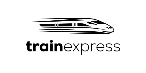 High speed train express transport logo © SatoruArt