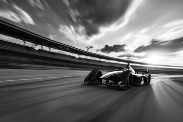 Obraz premium Sport car driving on the track.