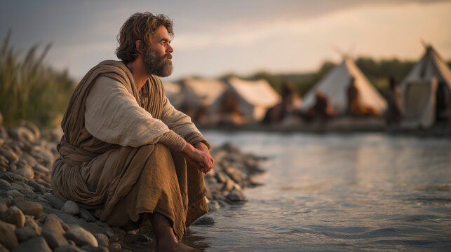 As Ezekiel sits among the exiles beside the river, his steadfast faith reminds them that hope remains alive even in seasons of loss and uncertainty.
