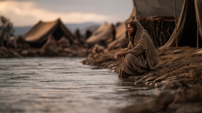 As Ezekiel sits among the exiles beside the river, his steadfast faith reminds them that hope remains alive even in seasons of loss and uncertainty.
