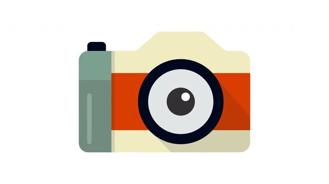 Camera icon an animation. Camera Photo animated. for mobile concept and web design. vector illustration