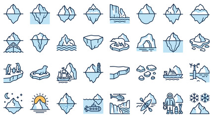 Arctic and Polar Environment Icon Set © Aan
