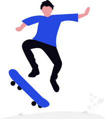 Fototapeta premium Skater Boy Performing a Midair Trick