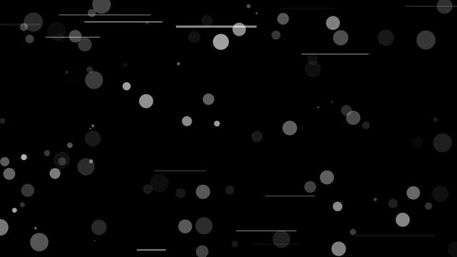 Abstract digital glitch animation 4k background, with floating particles, and horizontal lines