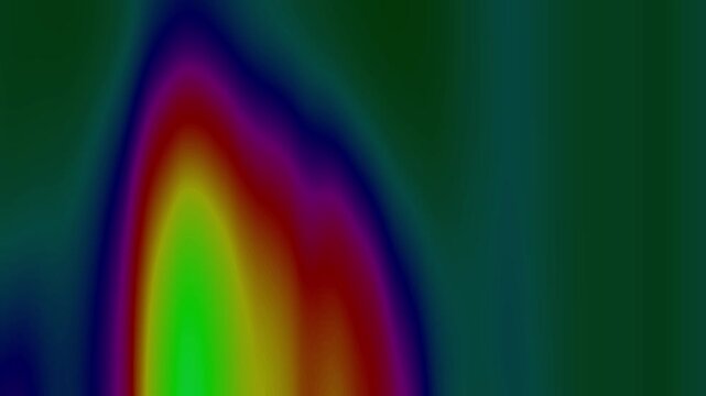 Abstract heat map pulses with vibrant color gradients. Soft glow radiates from central core, shifting gently