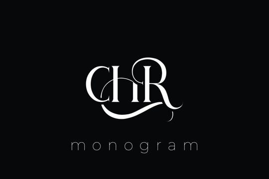 CHR Elegant Monogram Logo Design With Decorative Lettering