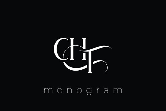 CHT Elegant Monogram Logo Design With Decorative Lettering