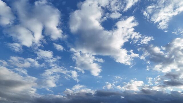 blue sky with clouds drone sky background nobody