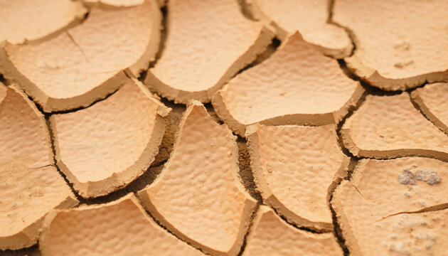 Close-up macro view of dry cracked earth texture showcasing extreme sharpness and natural detail.