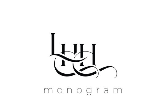 LHH Elegant Monogram Logo Design With Decorative Lettering