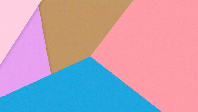 Modern Pastel Geometric Abstract Background with Color Block Shapes. Minimal Colorful Geometric Composition with Soft Gradient Polygon Design.