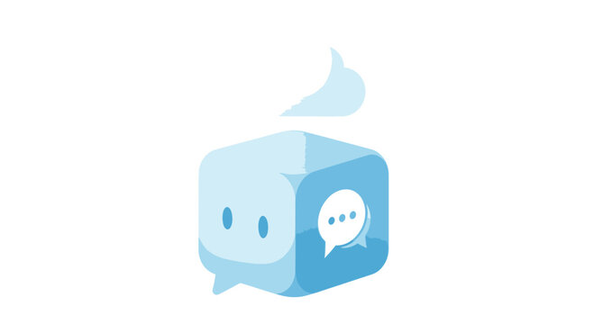 Friendly chat bot or virtual assistant icon