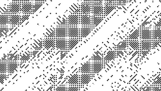Abstract black pixel network background, geometric digital technology square pattern, modern vector illustration