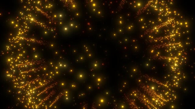 Gold Particle Circle Burst MOV With Alpha Channel On Transparent Background VFX Animation