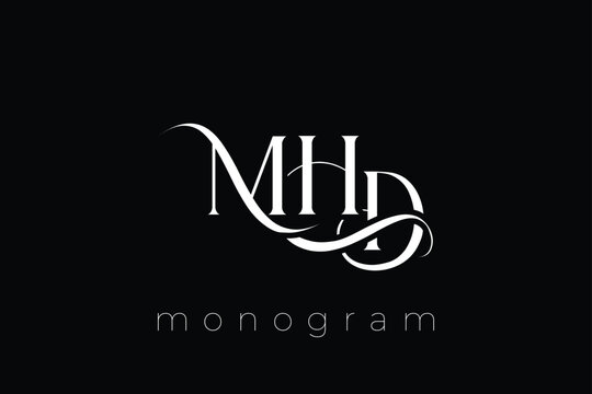 MHD Elegant Monogram Logo Design With Decorative Lettering