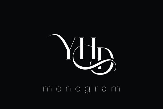 YHD Elegant Monogram Logo Design With Decorative Lettering