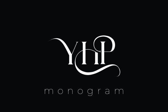 YHP Elegant Monogram Logo Design With Decorative Lettering