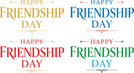 Happy international friendship day celebrations with colorful typography © MH