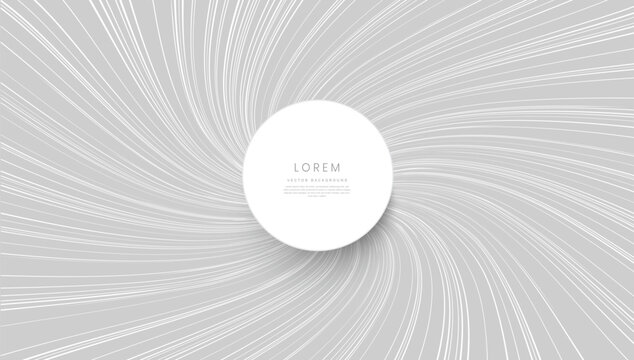 Abstract white spiral lines on gray background