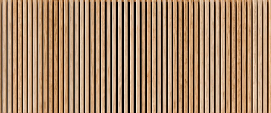 Close-up of beige vertical wood slats background texture