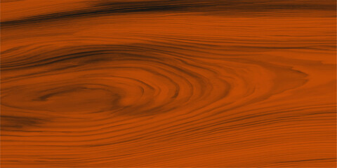 Close-up macro shot of a rich, warm orange wood grain pattern with striking dark swirl details, showcasing the natural beauty and texture of timber. © jaduuu