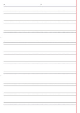 Blank lined notebook page for writing or music notation concept  