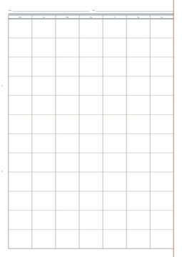 Blank weekly planner template with grid layout for organization  