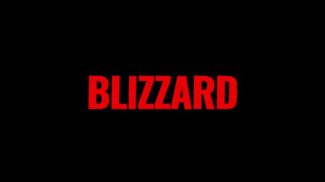 Powerful text animation featuring the word Blizzard on a dark background, ideal for winter weather, snowstorms, emergency alerts