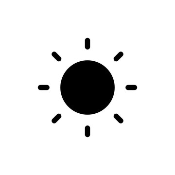 PNG Minimalist sun icon design on transparent background