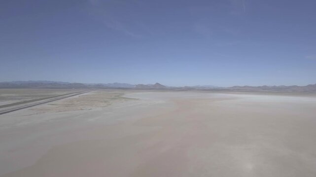 Aerial Pan Revealing Interstate 10 Through New Mexico Desert