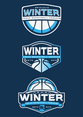 Basketball Seosonal Tournament Logo Template Vector Set, Modern Sports Badge and Youth League Emblem Collection © commision at51
