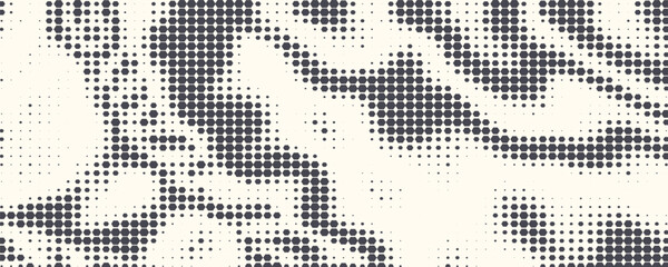 Fototapeta premium Hexagon Shapes Vector Abstract Geometric Technology Retrowave Sci-Fi Texture Isolated on Light Background. Halftone Hex Retro Simple Pattern. Eps10