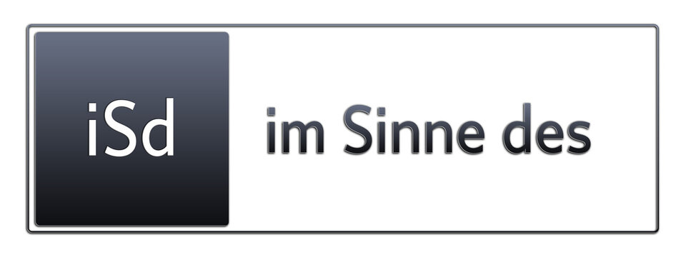 iSd - im Sinne des - Jura Rechts Abk&uuml;rzung