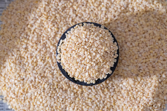 White Urad Dal (Split Black Gram Without Skin) Close Up Photos